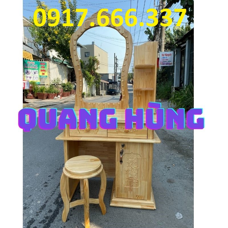 Bàn Trang Điểm Gỗ Thông Cao Cấp Dành Cho Chị Em