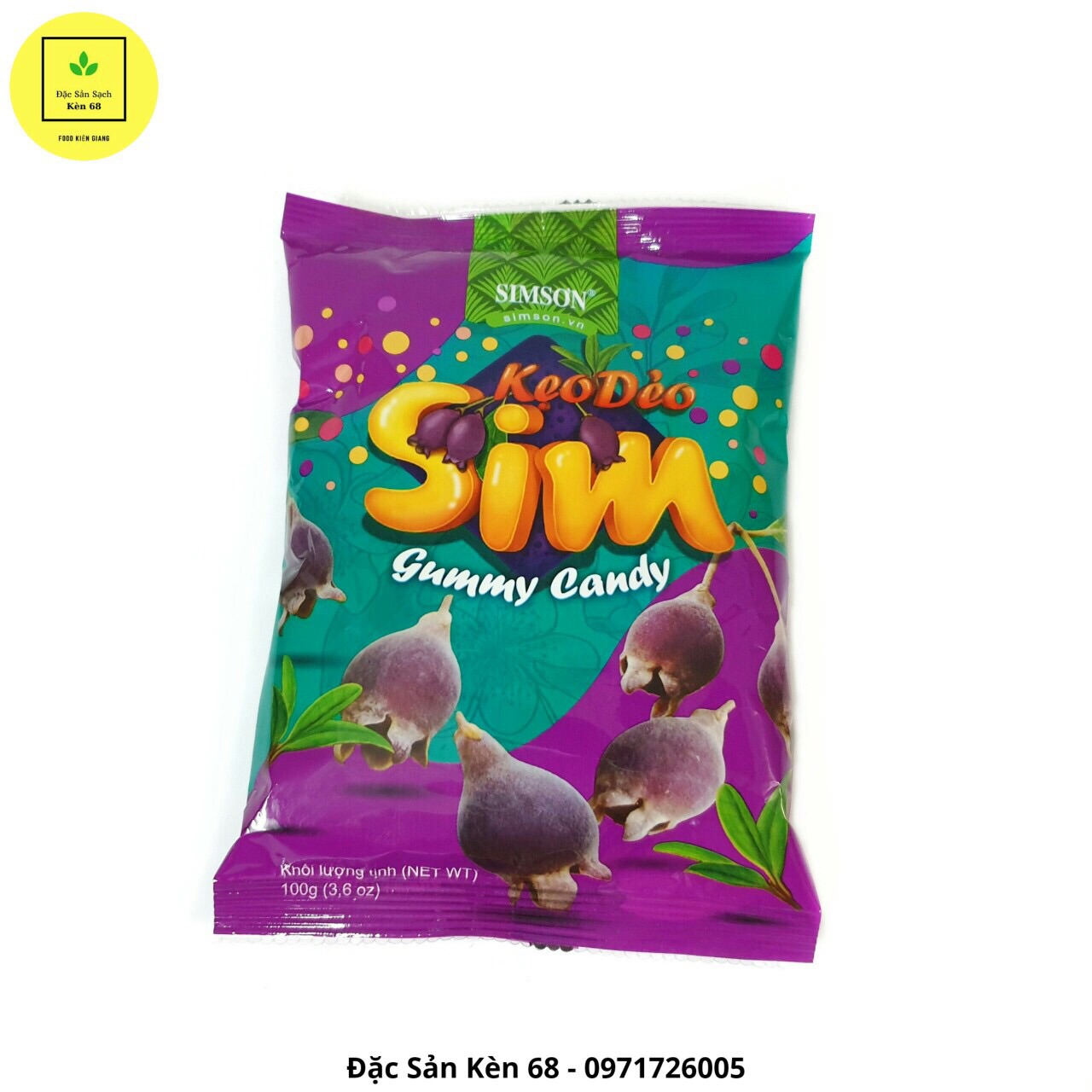 KẸO SIM DẺO SIMSON-Gói 100g-ĐẶC SẢN PHÚ QUỐC