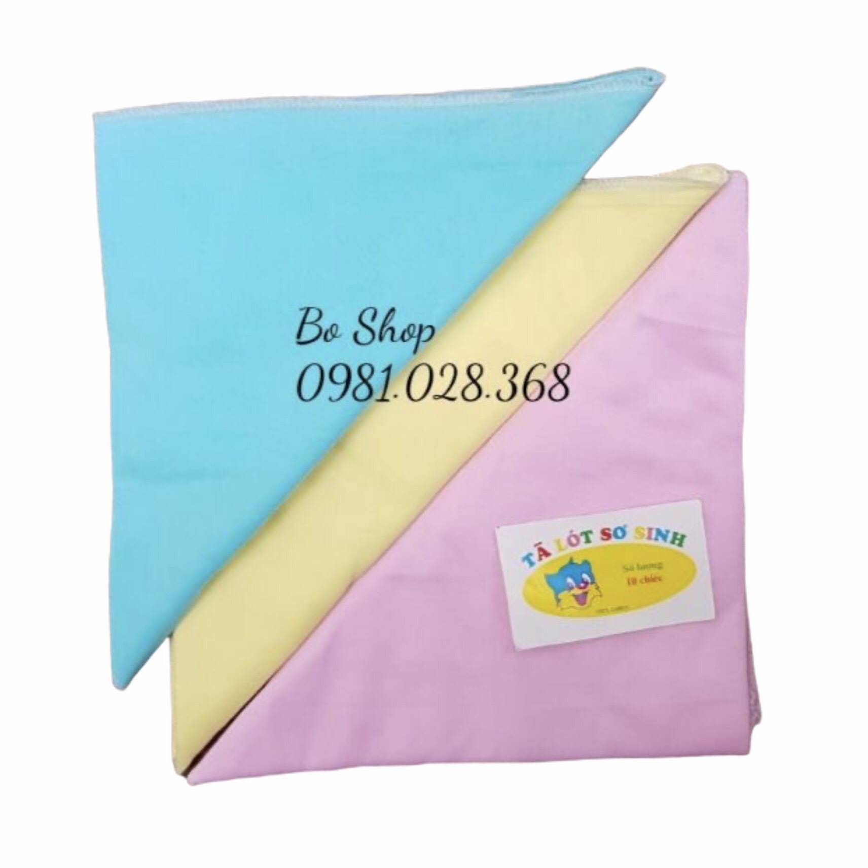 Set 5/10 Tã màu chéo sơ sinh Hằng Trang
