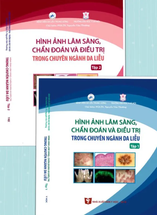 Hình ảnh Lâm sàng, chẩn đoán và điều trị trong chuyên ngành Da liễu (Tập 1 + 2) - Thư viện sách Y dược