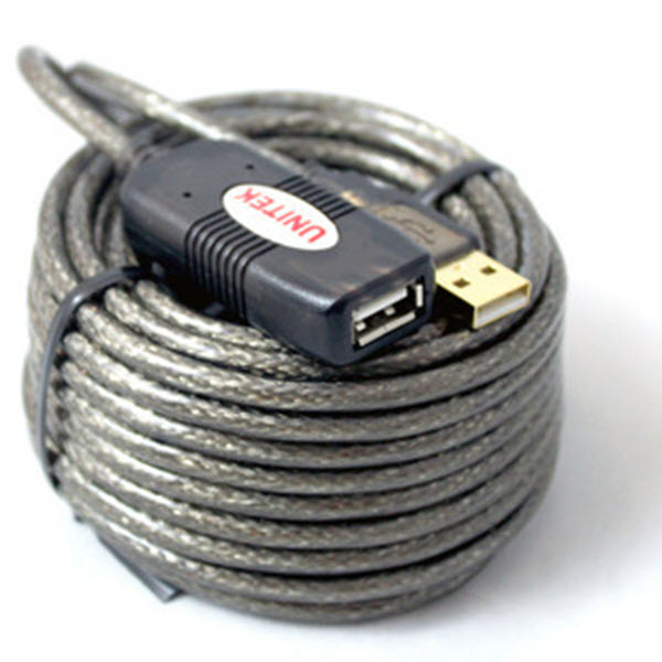 Cáp nối dài USB Unitek Y-265 có chíp 15m (Đen)