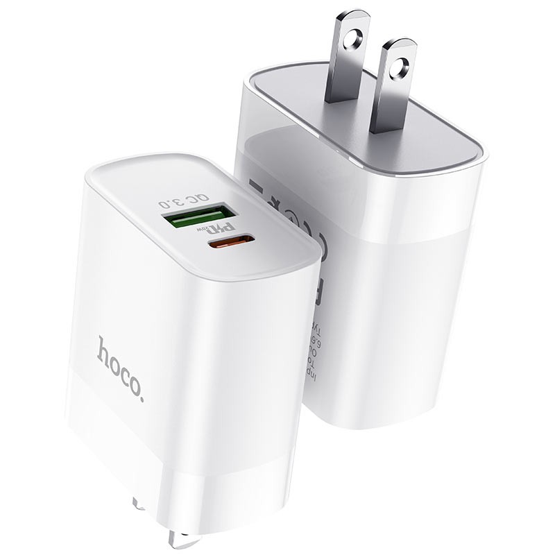 Củ sạc nhanh Hoco C80 2 cổng sạc PD 20w QC3.0 (USB + TYPE-C)