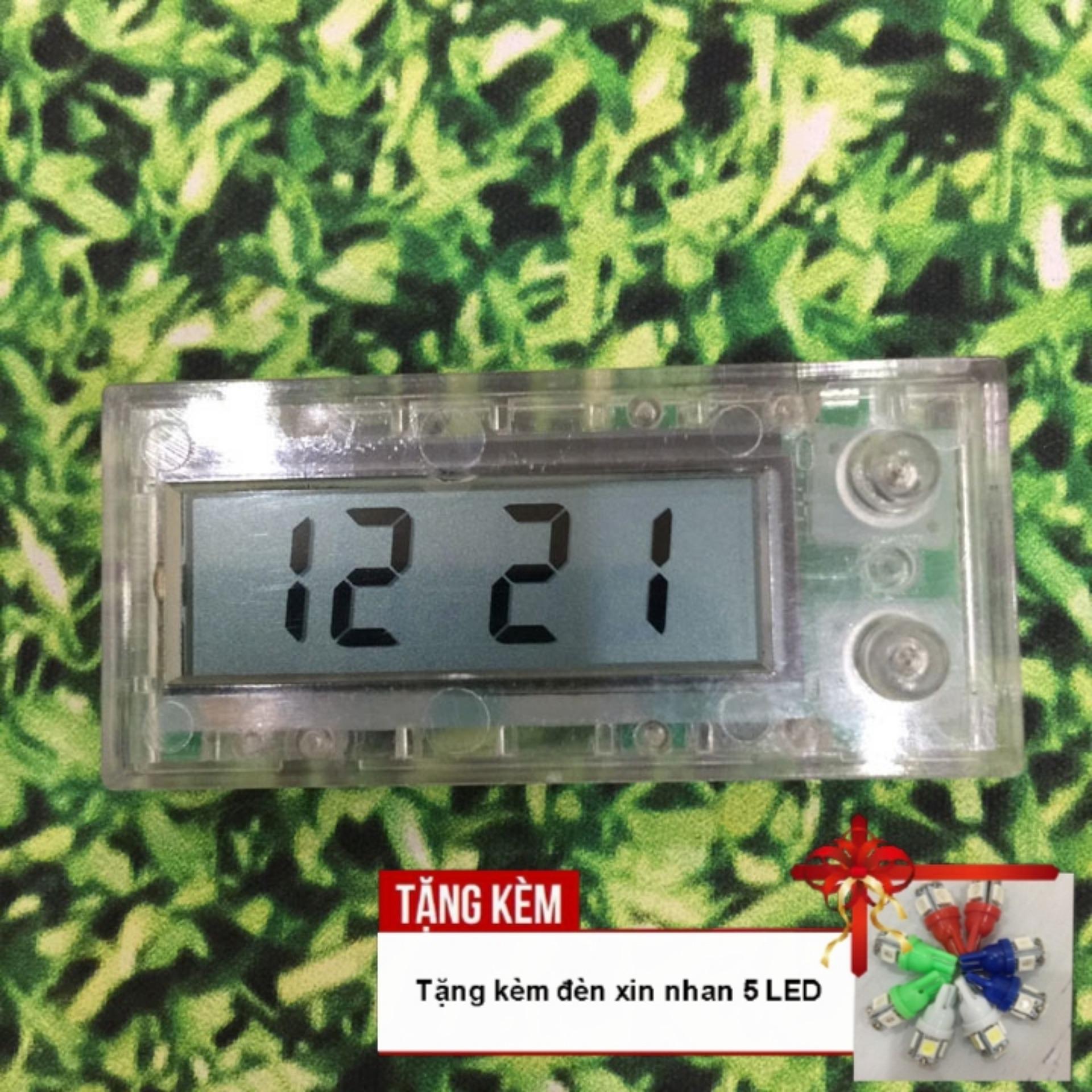 TẶNG ĐÈN XI NHAN 5 LED - [SIÊU BẤT NGỜ] Đồng hồ giờ điện tử dành cho xe VESPA LX có thể điều chỉnh được giờ dễ dàng A283-1, phụ tùng xe máy giá rẻ hàng đẹp chất lượng đảm bảo