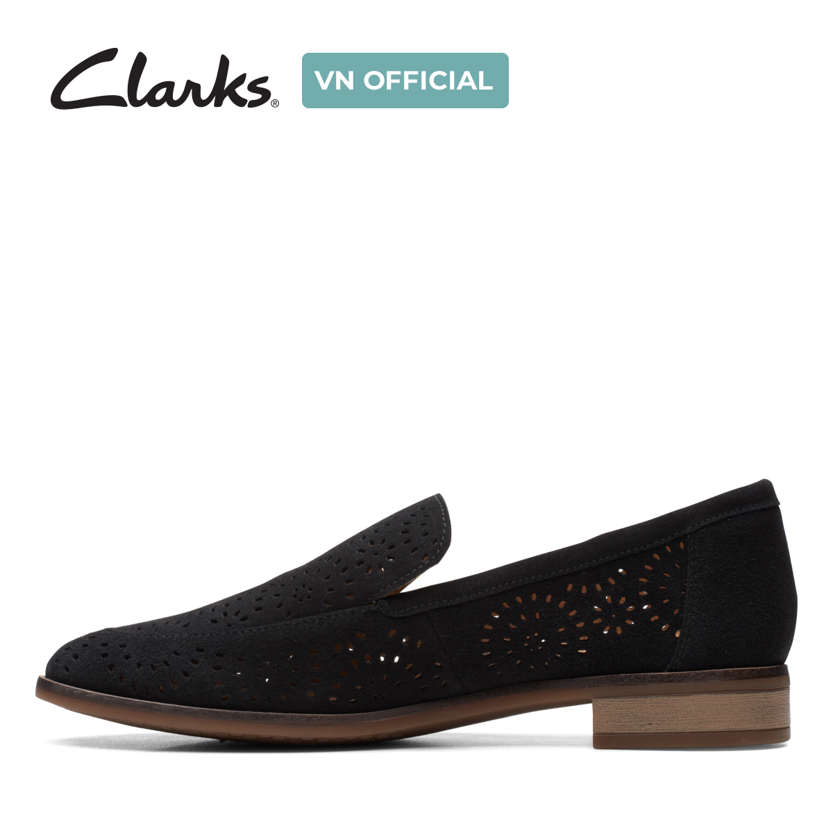Giày Đế Bệt Da Lộn Nữ Clarks - Trish Calla