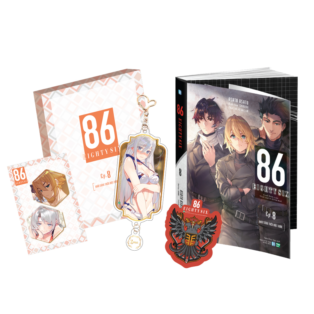 86 Eighty Six - Tập 8 - Bản Giới Hạn (Tặng Kèm Quốc Huy Nam Châm Liên Bang Giad + Set Bookmark Nam Châm “Thuyền Lớn Ra Khơi” + Móc Khóa Bikini Acrylic “Hai Mảnh” Trong Suốt)