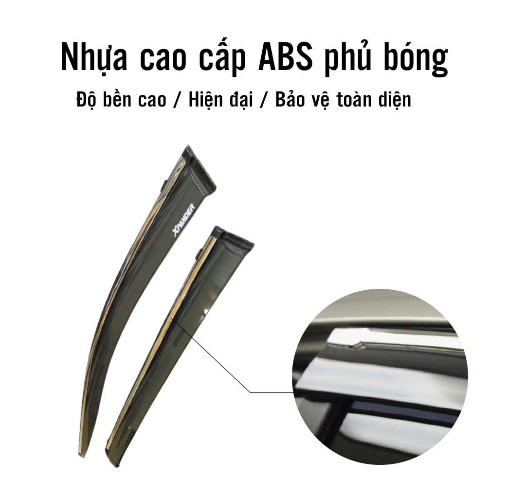 Bộ vè che mưa chỉ mạ crom cho xe MITSUBISHI XPANDER