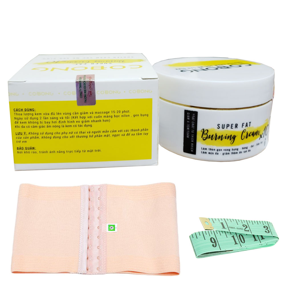 Kem tan mỡ Cô Bông x10 giúp giảm mỡ bụng kèm NỊT BỤNG và THƯỚC DÂY