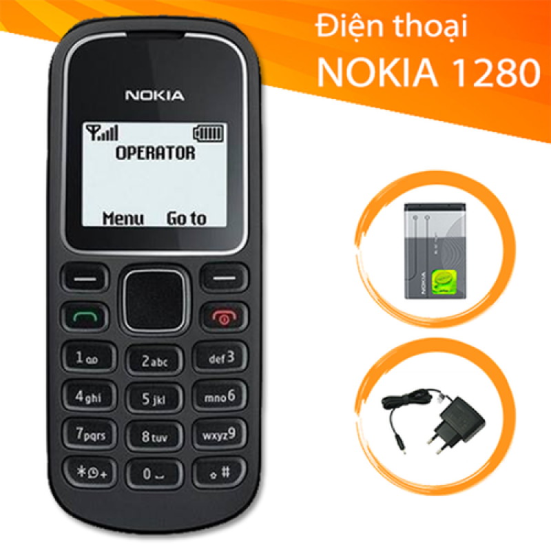 Điện thoại Nokia 1280 zin loại 1 đủ pin sạc