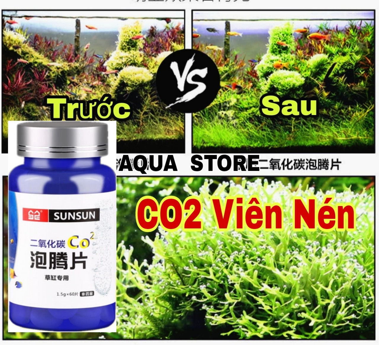 10 Viên nén CO2 cho bể Thủy sinh- Viên CO2