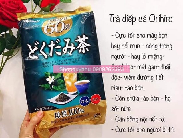 Trà diếp cá Orihiro 60 túi lọc Nhật Bản
