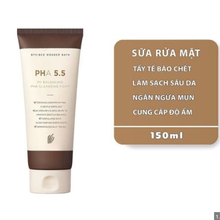 Sữa Rửa Mặt Byvibes Wonder Bath PHA 5.5 150ml