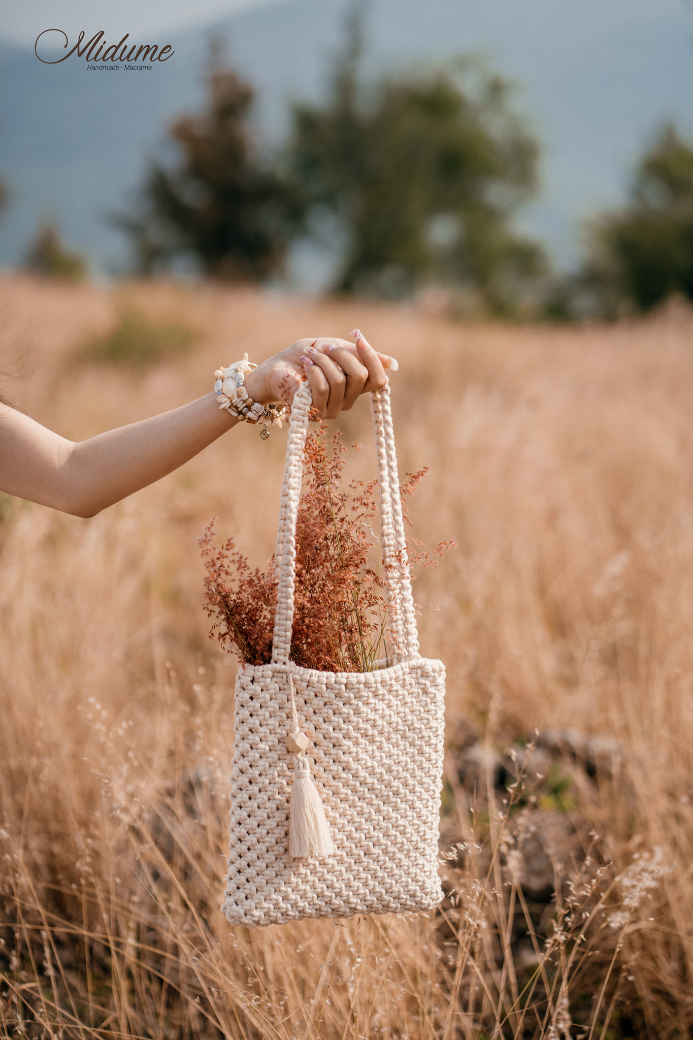 Túi xách đeo vai Macrame phong cách boho chic & vintage