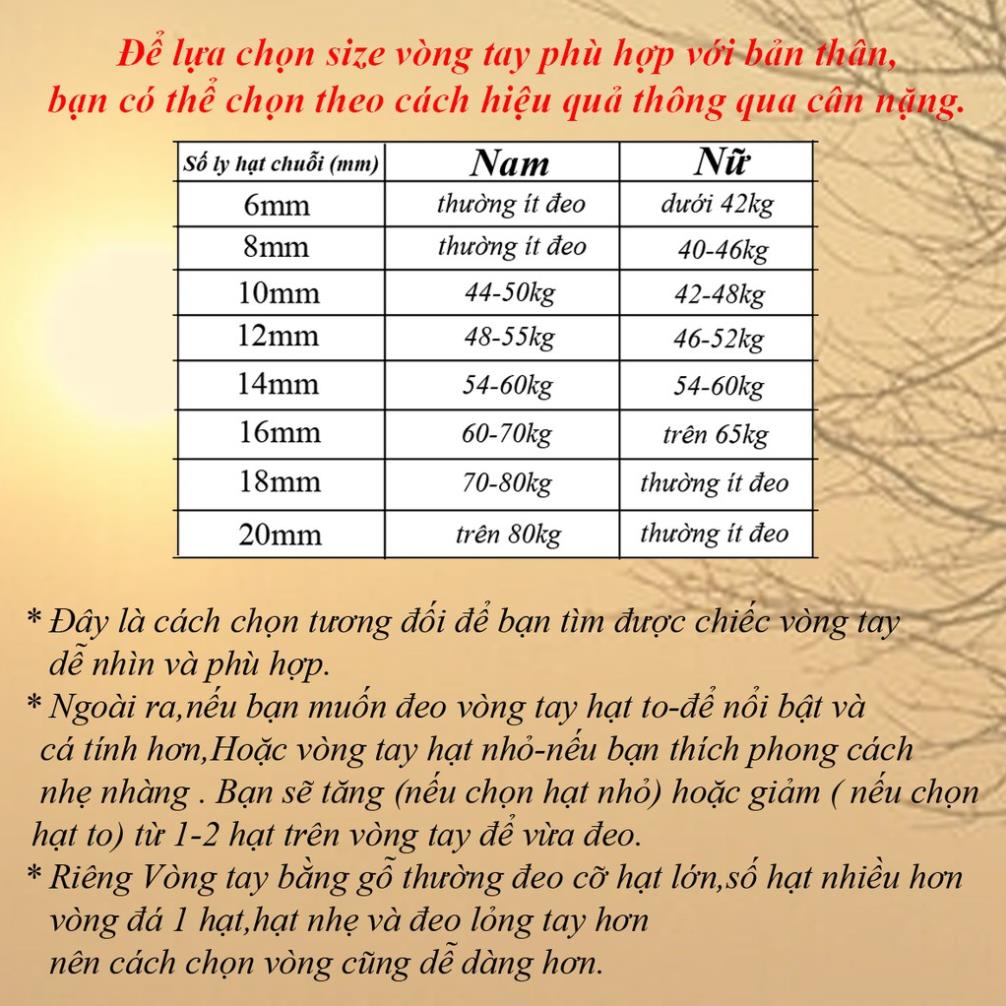 Vòng Tay chuỗi đá đen-Nhiều cỡ ly