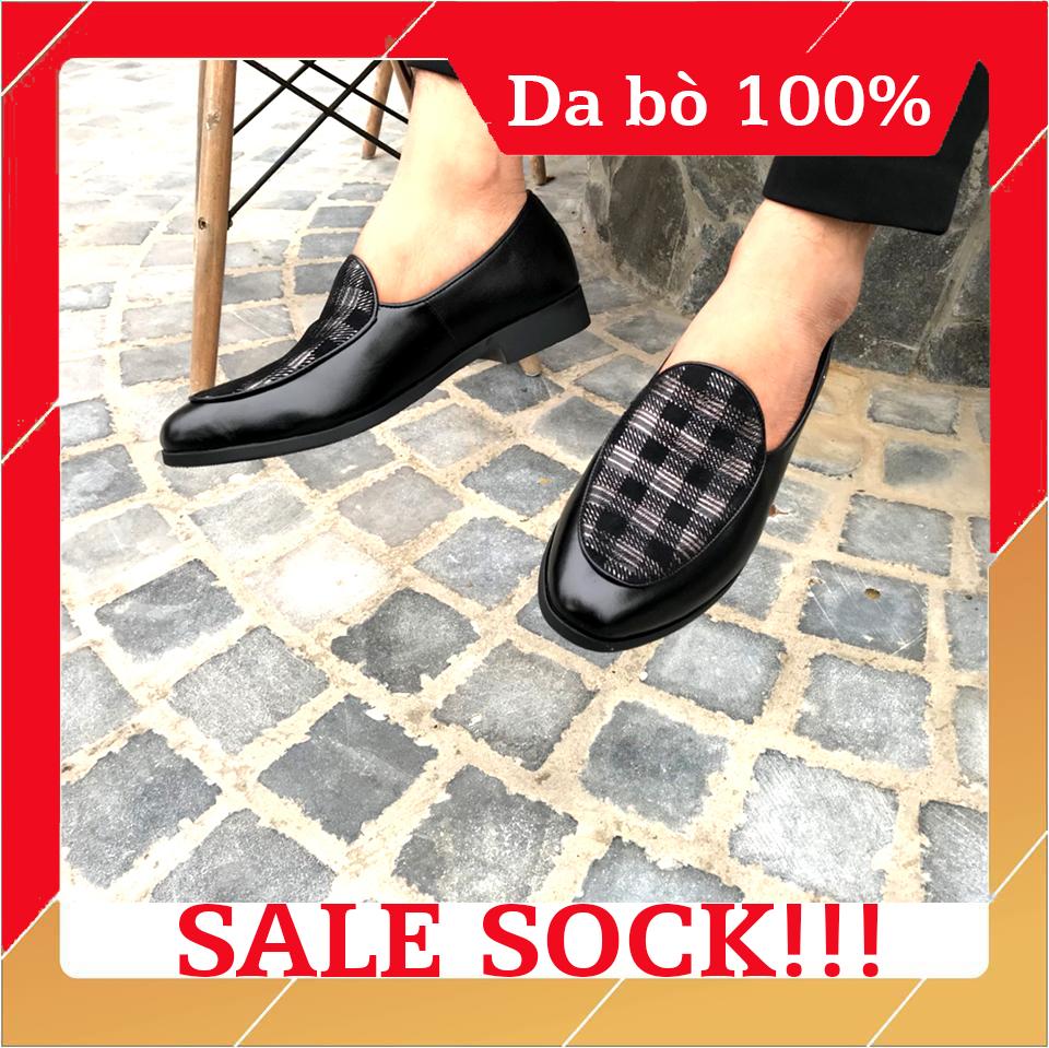 >> SO SÁNH GIÁ GIÀY LOAFER NAM CAO CẤP | Shopee Lazada Sendo Tiki 28 Giày tây nam loafer da bò cao cấp L235CR da bò nguyên tấm bảo hành 12 tháng