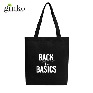 Túi tote vải GINKO dây kéo in hình chữ Back to Basic thumbnail