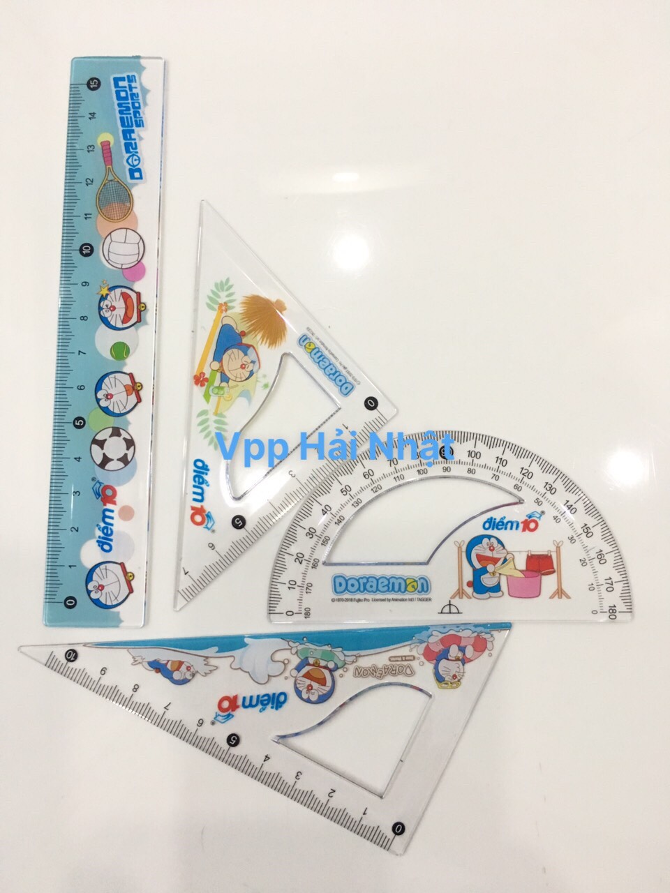 Bộ Thước Kẻ Êke Doraemon điểm 10 TP-SR09/DO combo 4 cây