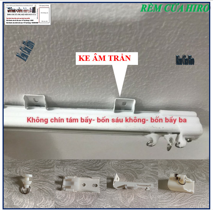 Thanh ray treo rèm màn cửa 1.4m đã bao gồm phụ kiện