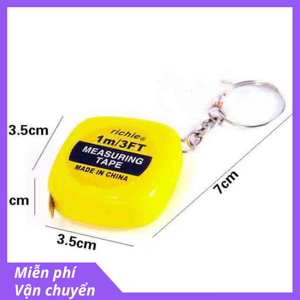 Combo 2 Móc khoá mini thước cuộn 1M - Móc khóa thước kéo mét