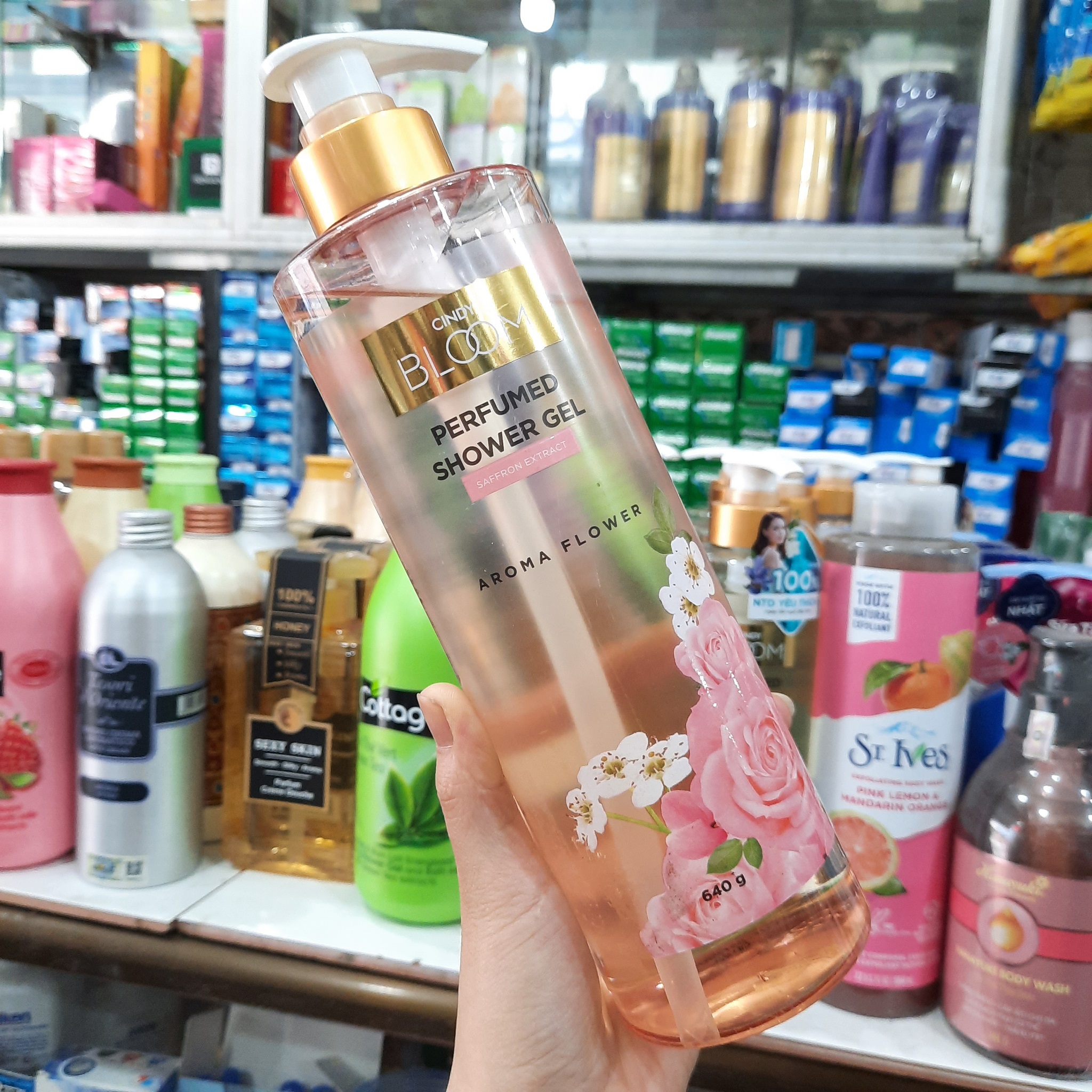 Sữa tắm nước hoa cindy bloom aroma flower ngọt ngào 640g