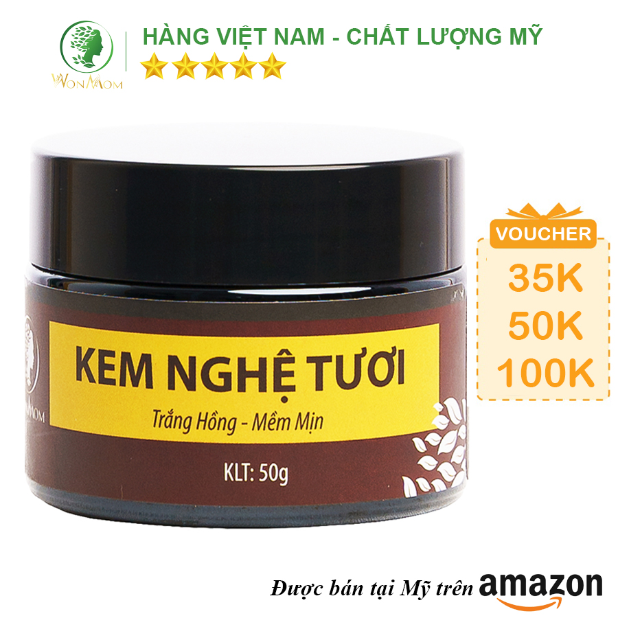 [ Giảm 35K – Đơn 339K ] Kem nghệ tươi dưỡng trắng da, sạch sạm nám Wonmom 50g
