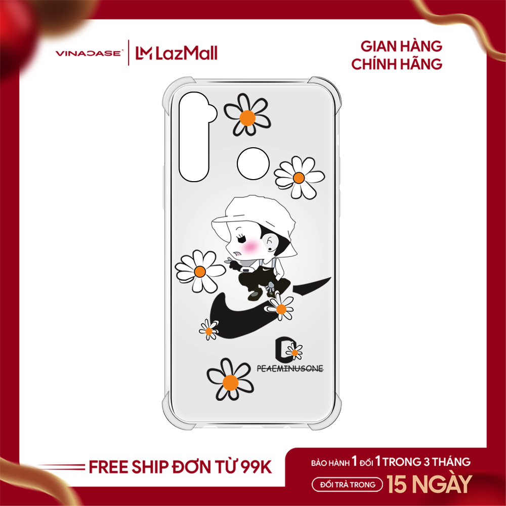 Ốp lưng Vina Case Realme 5/Realme C3/Realme C11/Realme C12..... Chống sốc trong in hình hoa cúc G Dragon Peaceminusone