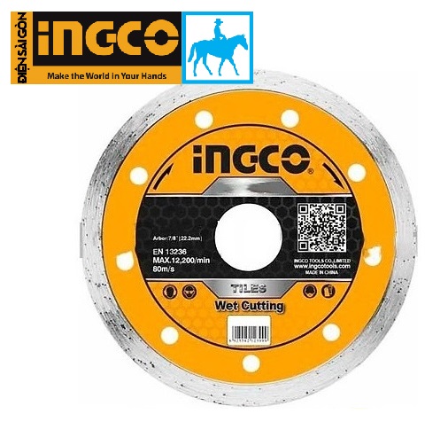 Đĩa cắt gạch đa năng cắt khô và ướt 125mm 5inch Lỗ 22,2mm Turbo Diamond Disc INGCO DMD031252 DMD021252