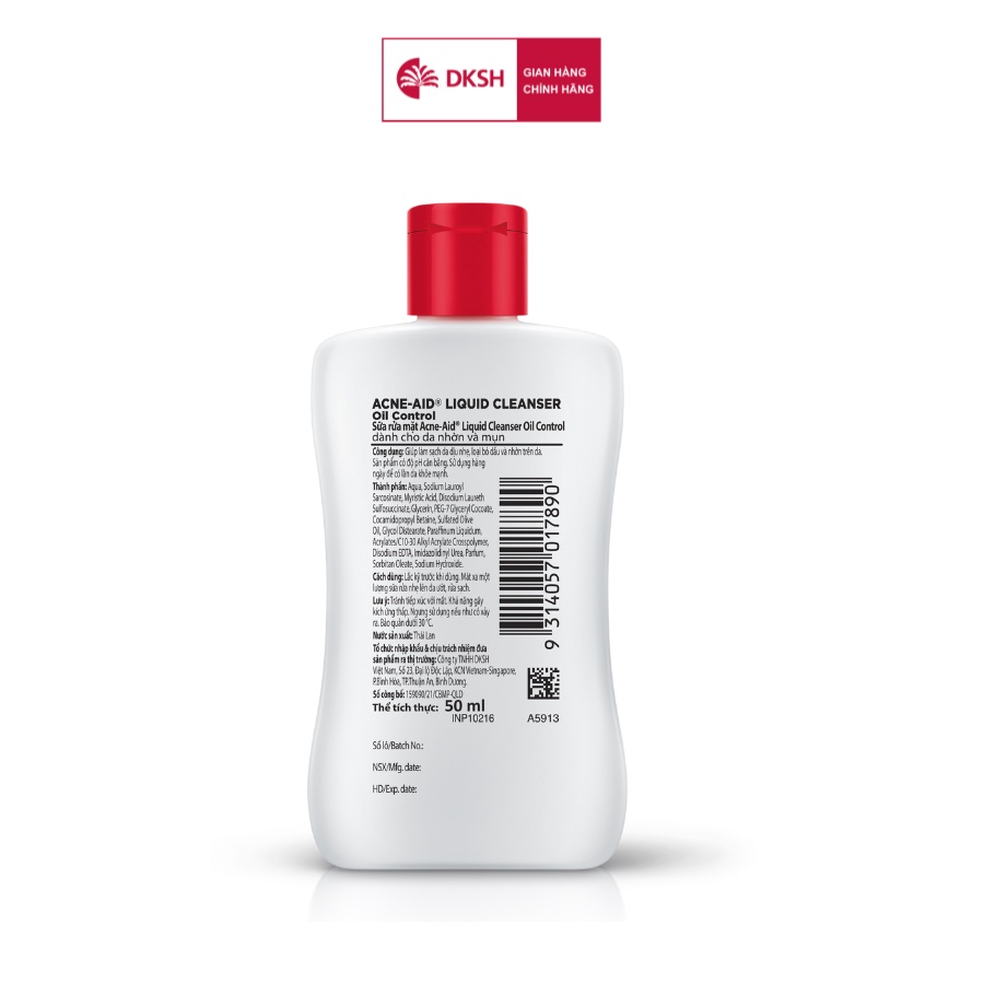 Sữa rửa mặt ACNE - AID LIQUID CLEANSER 100ml - Cho Da Nhờn Và Mụn