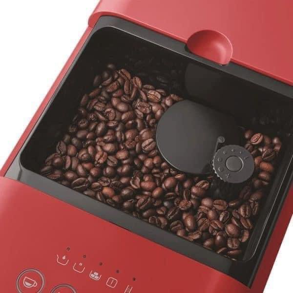 Smeg BCC02RDMEU Red Fully Automatic Coffee Maker, Smeg Coffee Maker, Coffee Maker, Espresso, Cappuccino, Smeg Coffee Machine, Imported from Germany, 12 Month Warranty