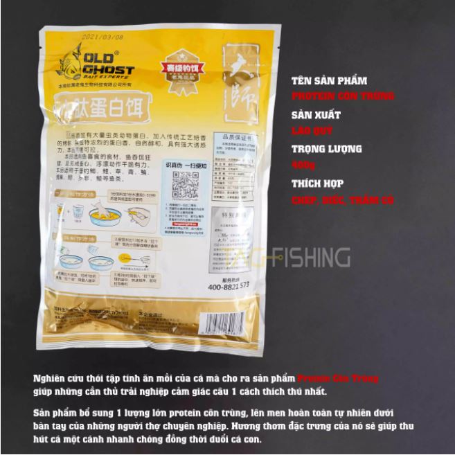 Mồi Câu Lão Quỷ - Protein Côn Trùng