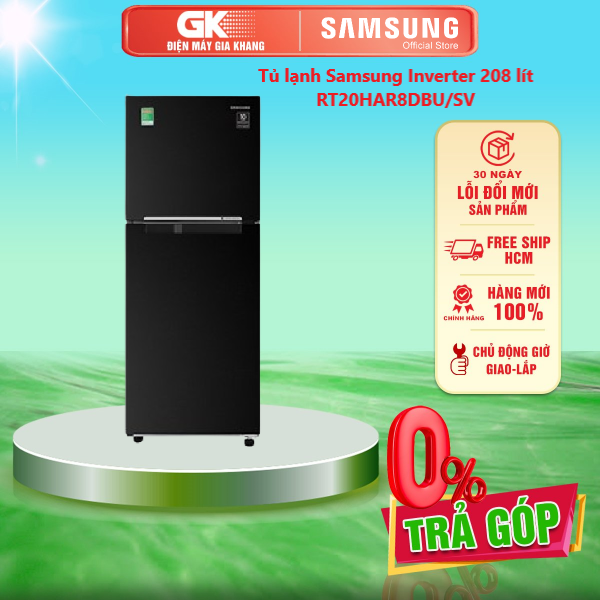 [Trả góp 0%]Tủ lạnh Samsung Inverter 208 lít RT20HAR8DBU/SV Mới 2020