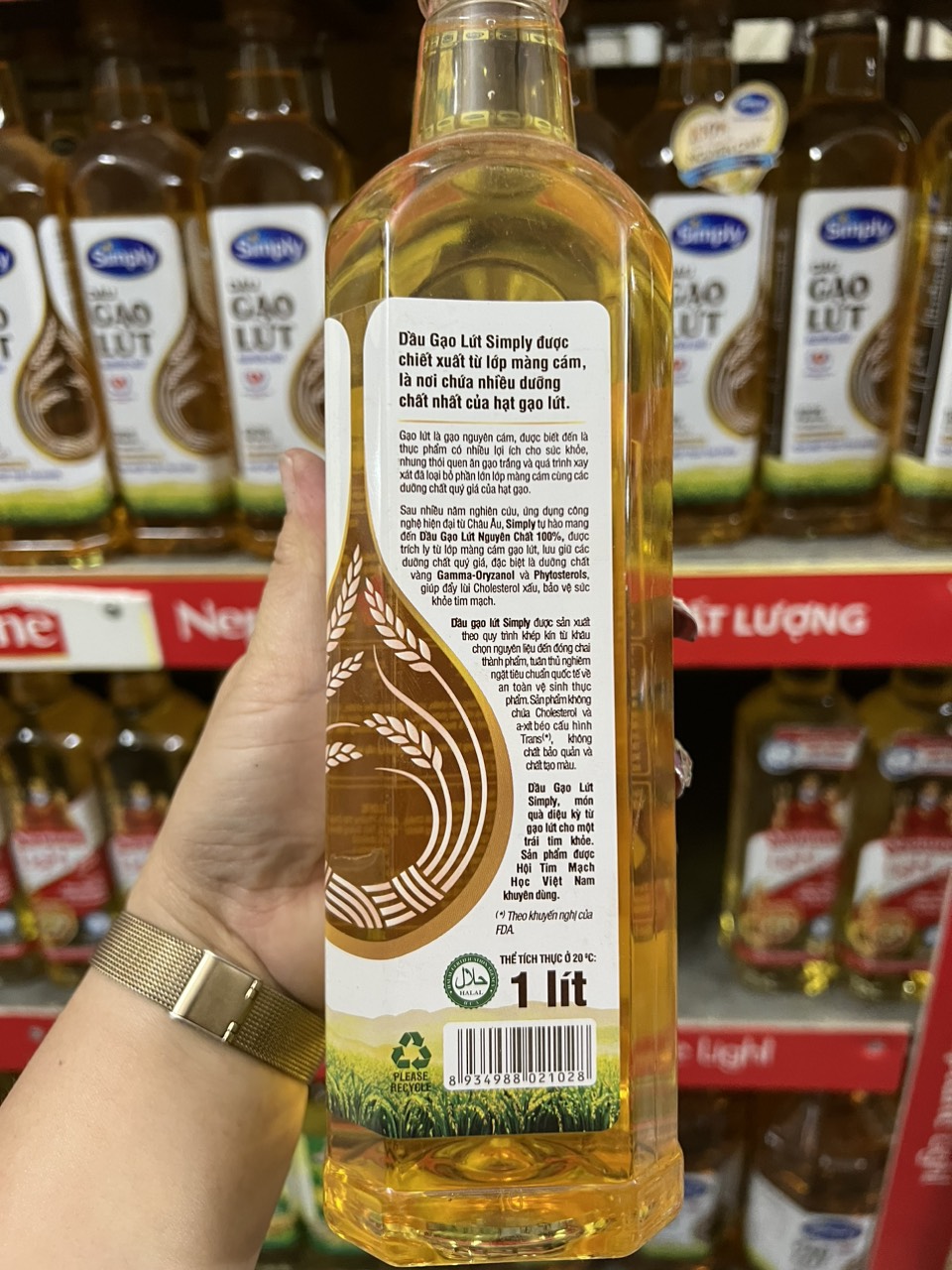 dầu gạo lứt Simply 1L
