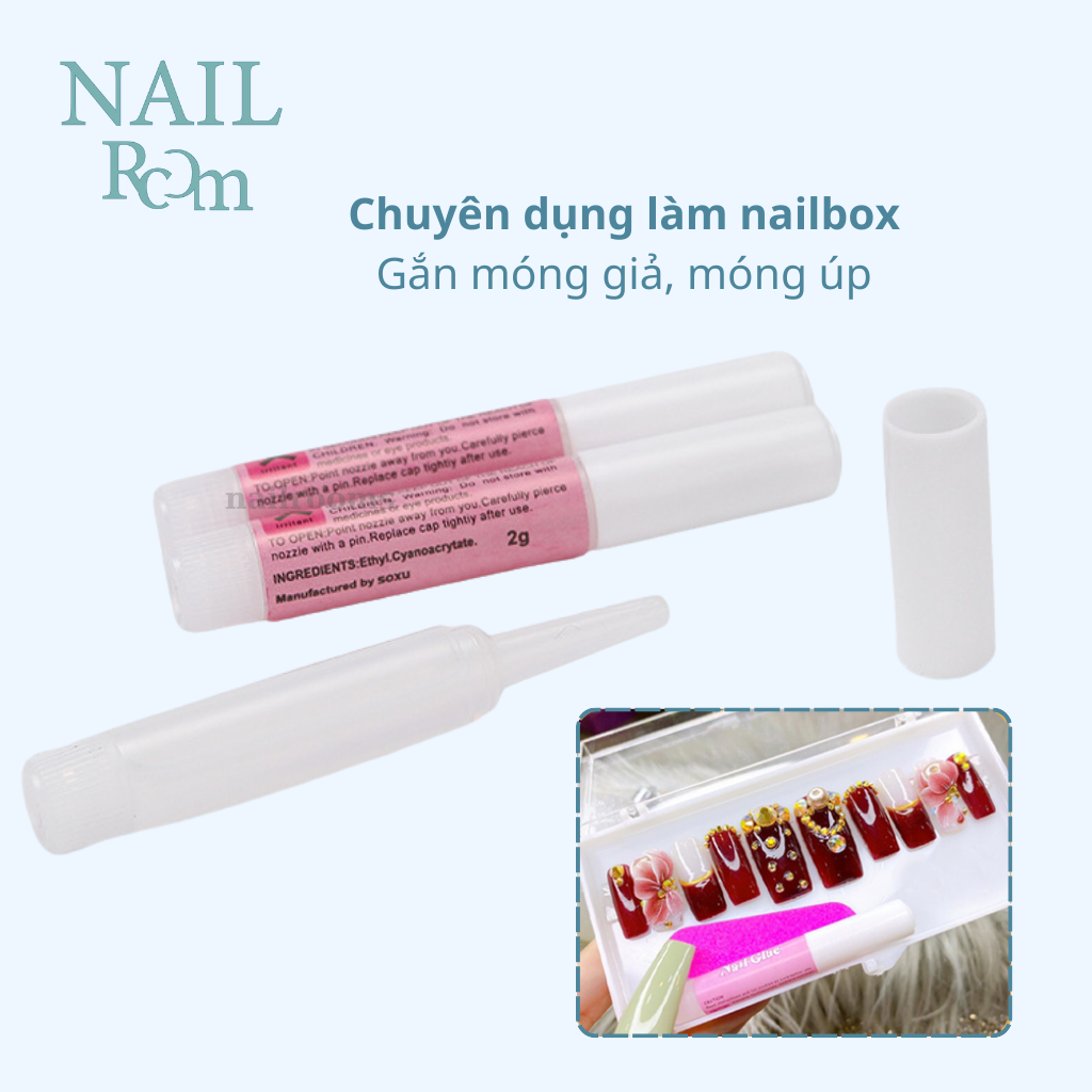 Set 10 tuýp keo dán móng giả Nail Glue