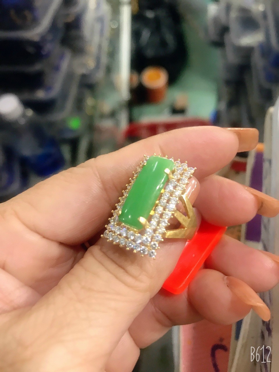 Nhẫn Nữ Xanh Cẩm Thạch Hạt Tròn QCN0600521 - Shop Chợ Lớn - Trẻ Trung - Mang đi đâu cũng đẹp