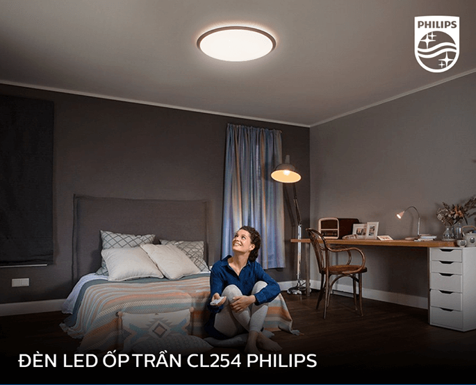 ( Hàng chính hãng - Bảo hành 2 năm) Đèn LED ốp trần Philips CL254 – 12W AS trắng