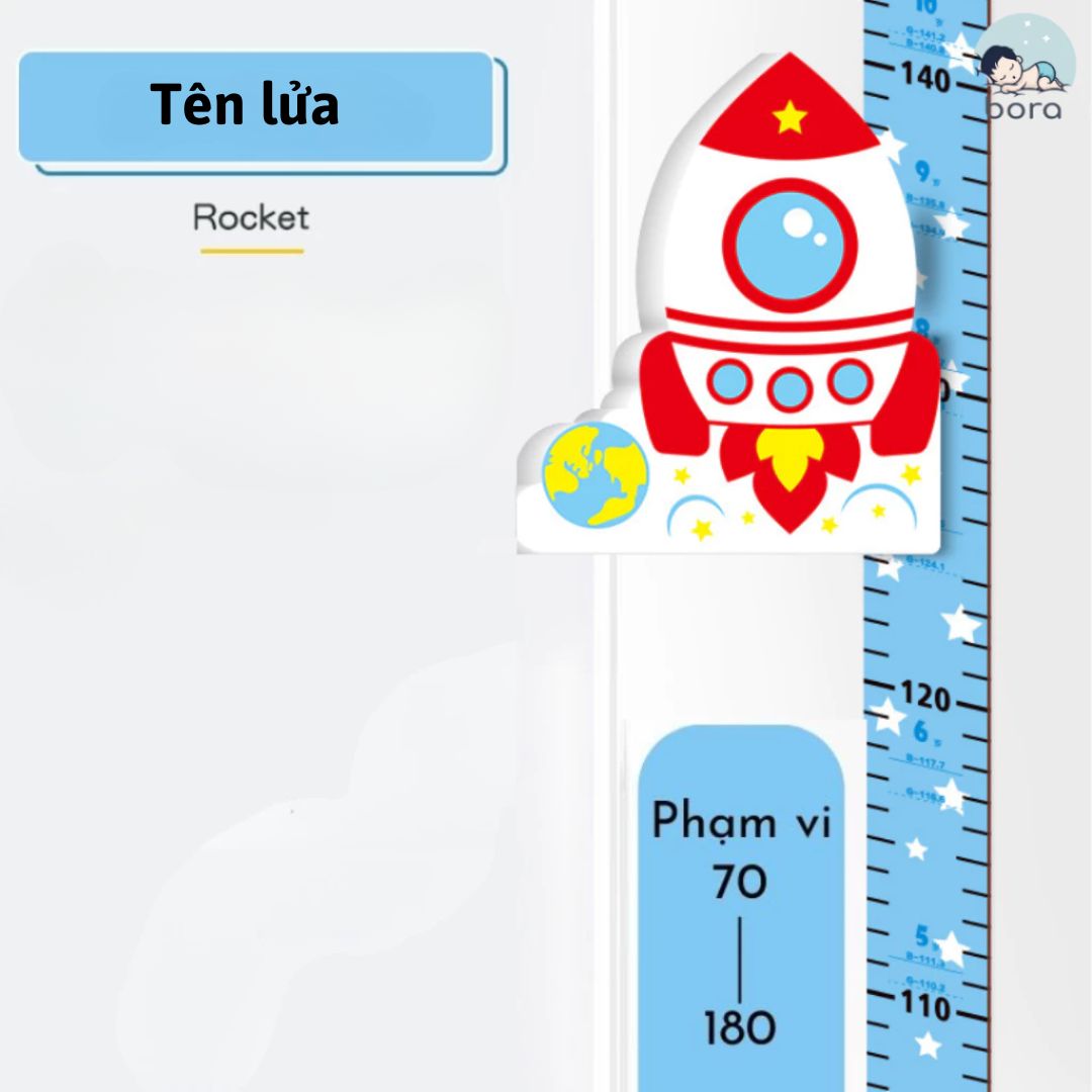 Thước đo chiều cao dán tường cho bé