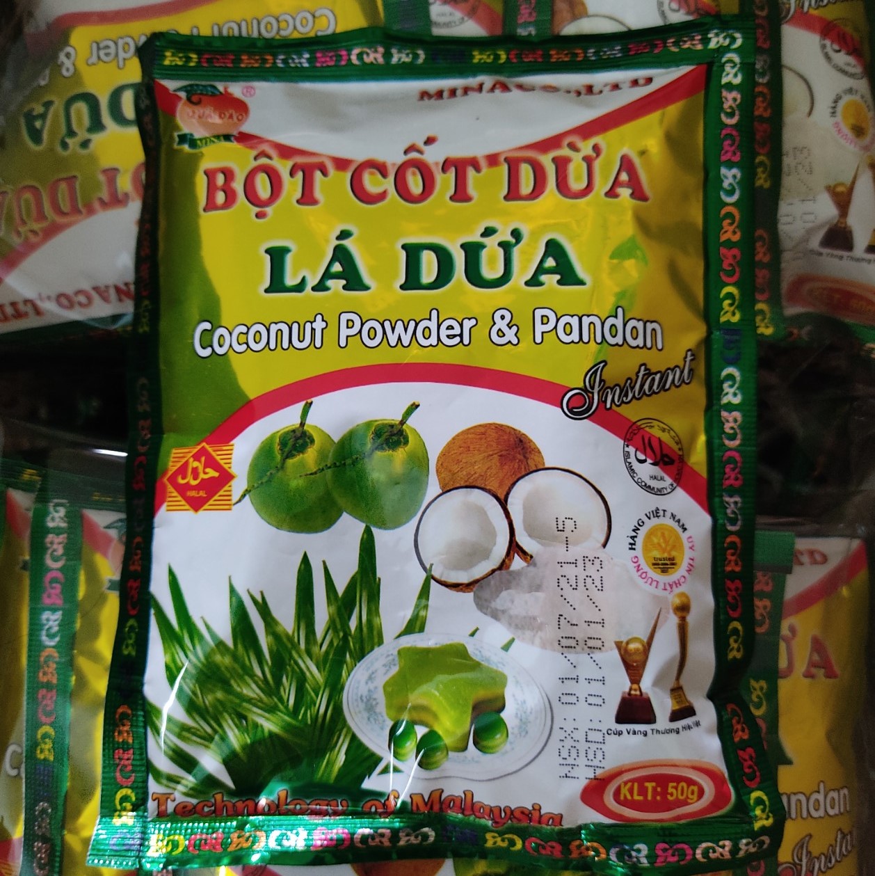 Bột cốt dừa lá dứa 50g