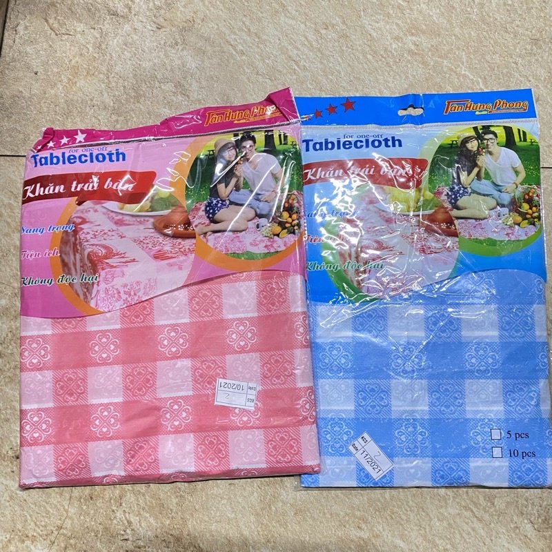 [FREESHIP] Khăn trải bàn ăn nilon dùng 1 lần - TÚI 10 KHĂN Ăn