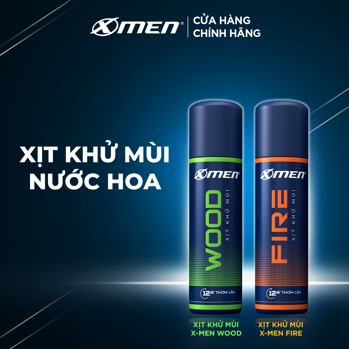 Combo 2 Xịt khử mùi X-Men Fire 140ml