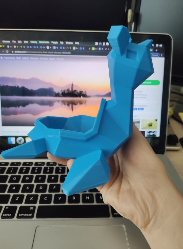 Chậu cây pokemon siêu dễ thương - Cute Low Poly Lapras planter
