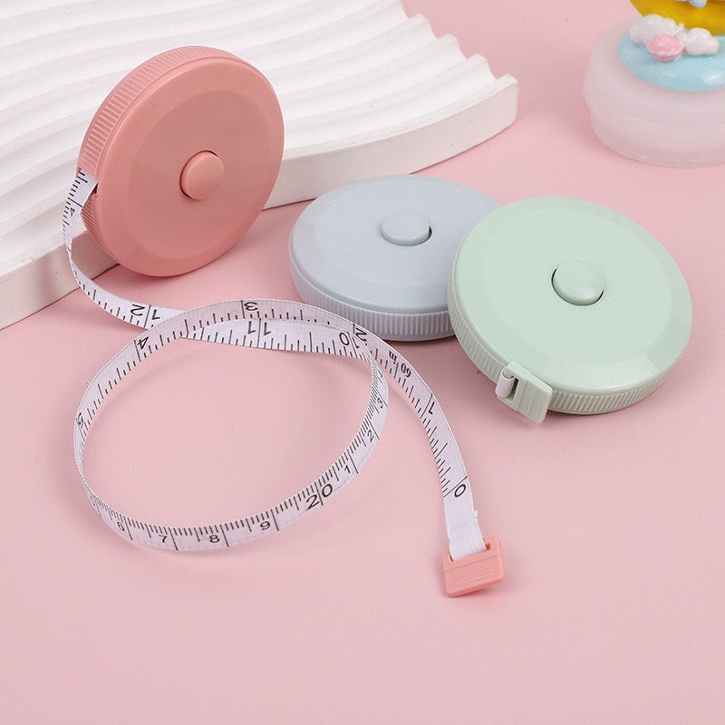 Thước dây cuộn có thể thu gọn tiện lợi 150cm 60 inch , thước dây, thước cuộn thu rút tự động tiện lợi, đo eo, đo chiều cao, đo may 1.5m