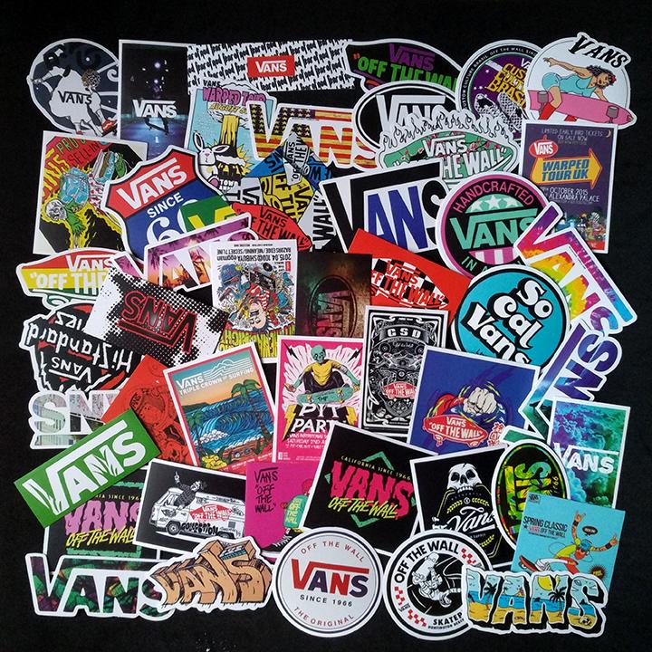 Bộ Sticker dán cao cấp chủ đề VANS OFF THE WALL - Dùng dán Xe, dán mũ bảo hiểm, dán Laptop…