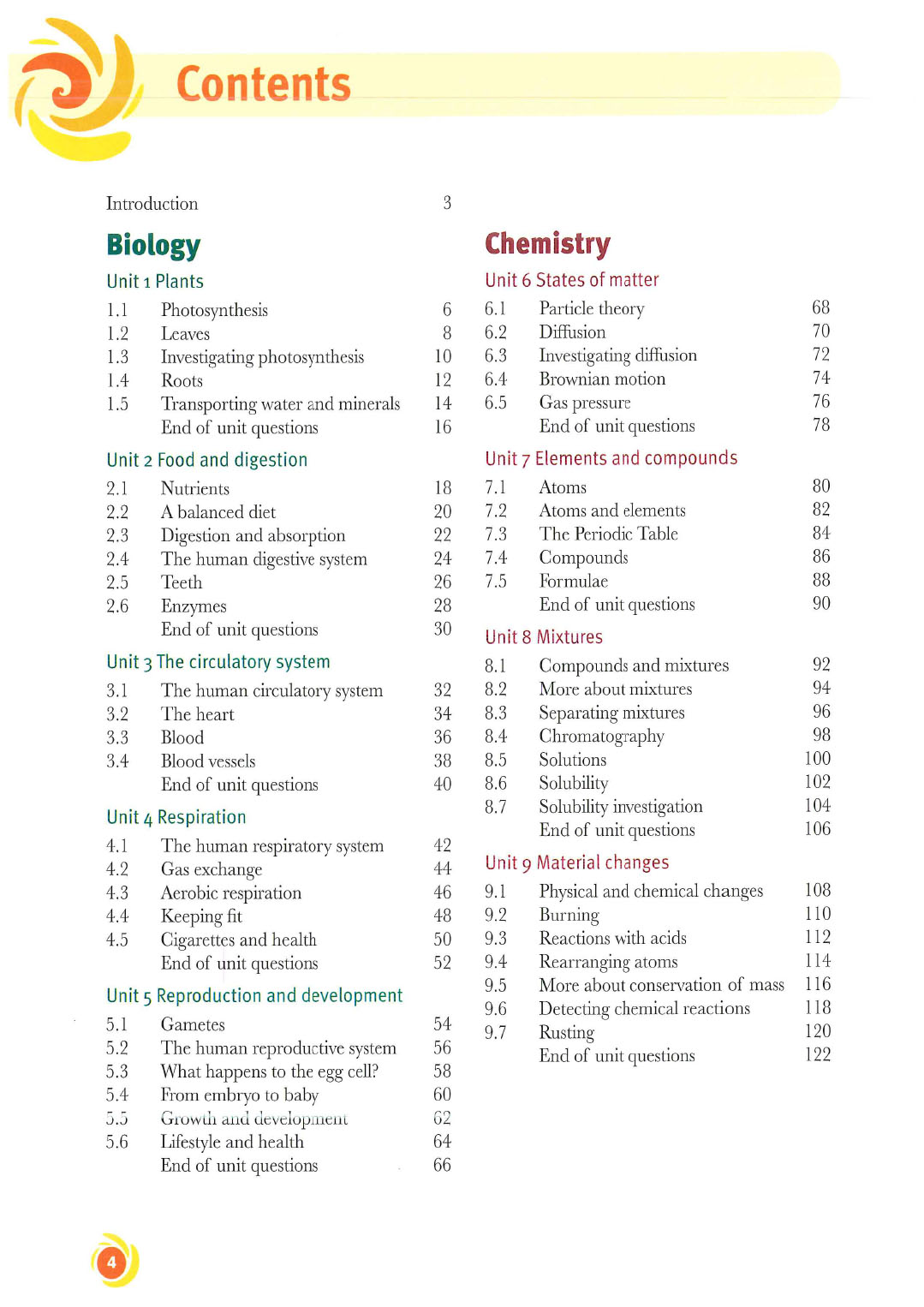 Science course book + Work book