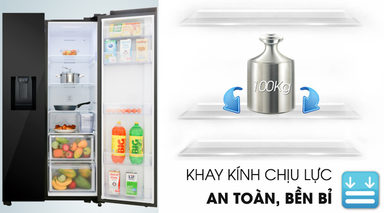 [TRẢ GÓP 0%] Tủ lạnh Samsung side by side RS64R53012C/SV 660L (Giá áp dụng giao tại HN, HCM& các tỉnh liên hệ shop)