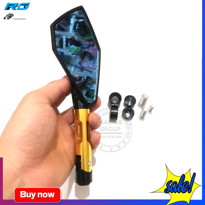 [HCM]Gương Chiếu Hậu Rizoma 5 Cạnh - 1 Cái Vàng Trái L2 Kèm Lục Giác
