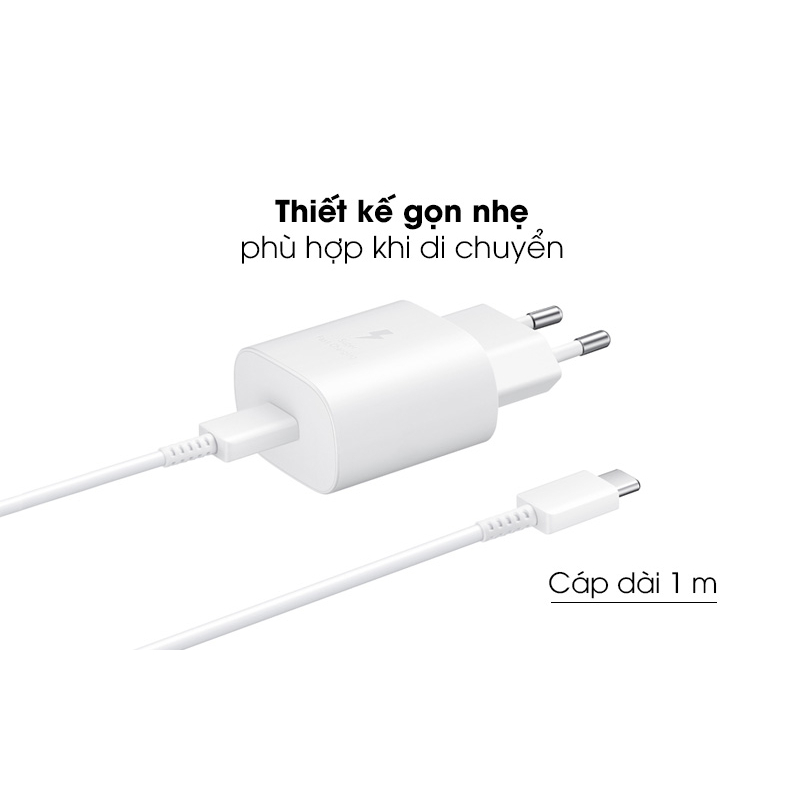 Bộ sạc SS sạc nhanh PD25W type C to type C dùng cho note 10 note 10 plus s20 s22