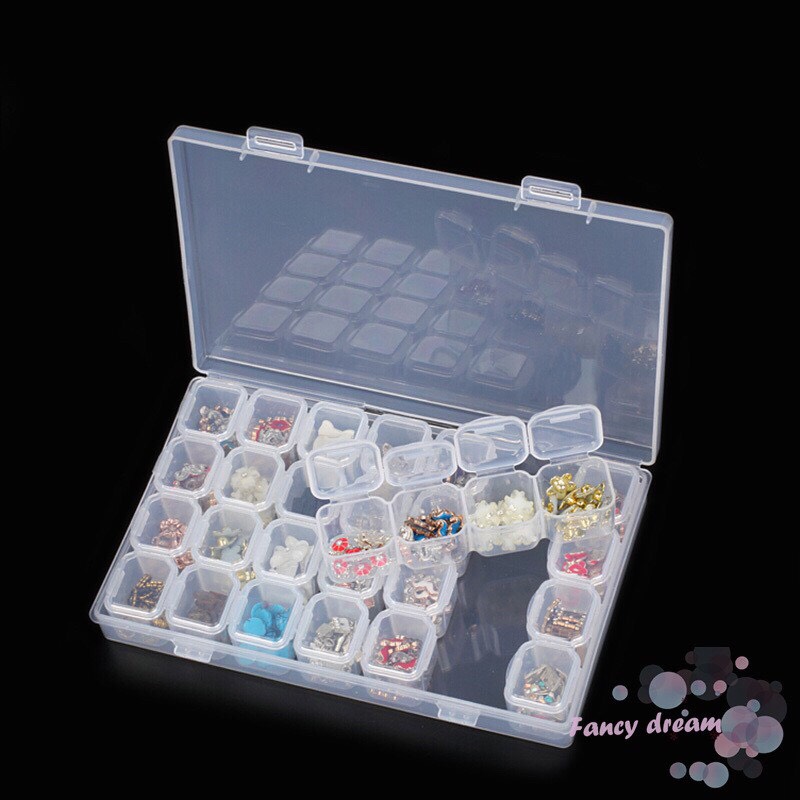Hộp đựng đá nail 28 ô