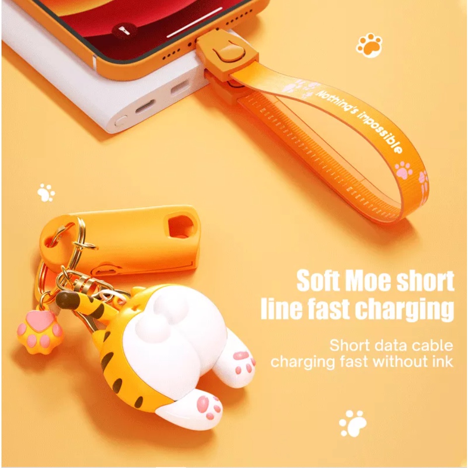 Cáp sạc hình mông mèo đa chức năng Baseus - Cáp sạc 3in1 Micro USB/Type C/Lightning
