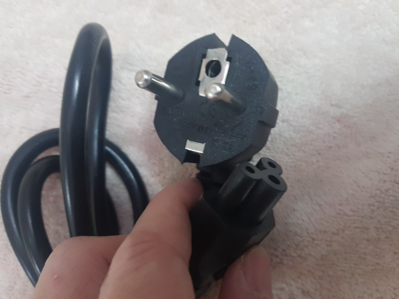 [HCM]Dây nguồn tròn lỗ gắn 2 chấu xịn dùng cho adapter sạc laptop - dây nguồn máy tính