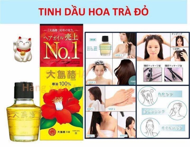 Tinh dầu hoa trà oshima dưỡng tóc và dưỡng da 60 ml hàng nhật nội địa - ceria cosmetics store