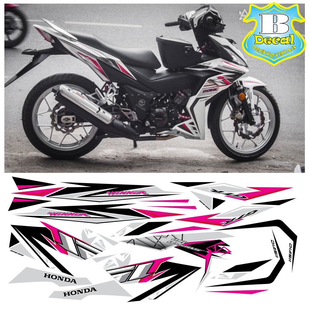 Tem rời winner v1 dán xe trắng mới
